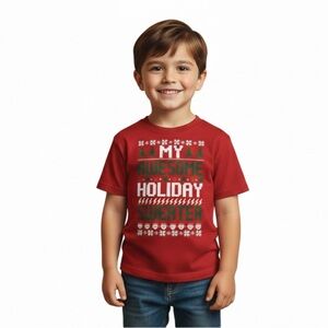 My Awesome Holiday Sweater Unisex T-Shirt Tee Size 6 7 100% Cotton
